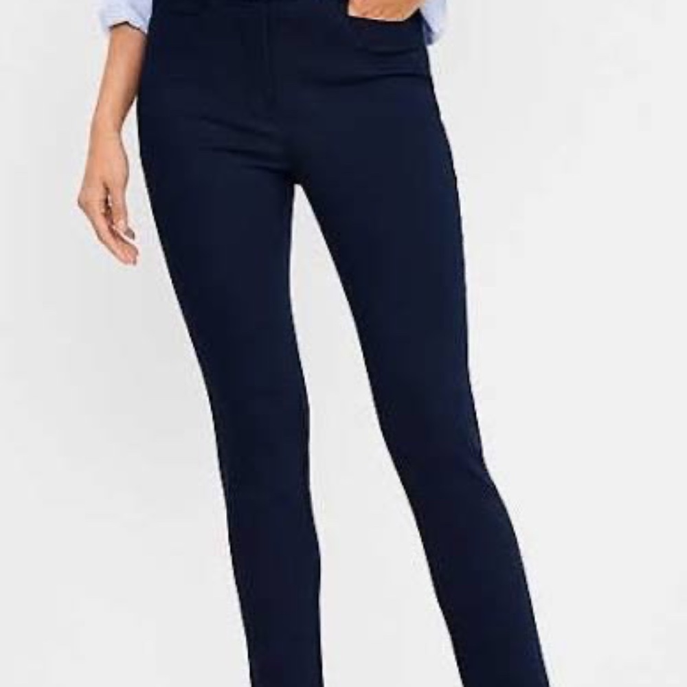 Loft Skinny Ankle Pants Navy Size 4